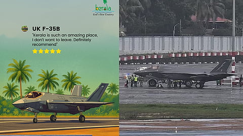 stranded f 35 jet kerala tourism department advertisement