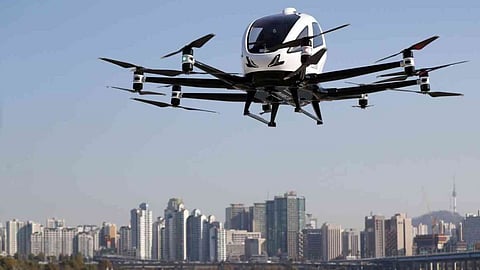 air taxi test flight in Abu Dhabi successful