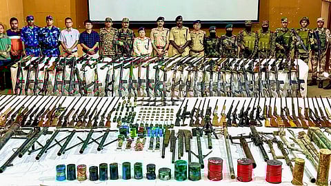 Manipur security forces allegedly seize 200 weapons