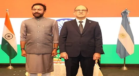 Ambassador Mariano Cousin at the Argentina National Day celebrations in New Delhi