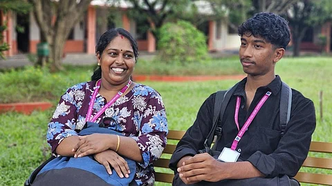 Mother-son duo as collegemates