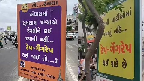 gujarat police women safety posters controversy