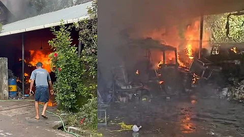 fire breaks out in work shop kalamasseri