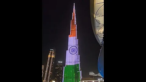 Respect for India: Burj Khalifa lit up in tricolor