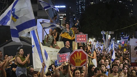 Anti-Gaza war protesters gather in Tel Aviv, Israel, August 17, 2025