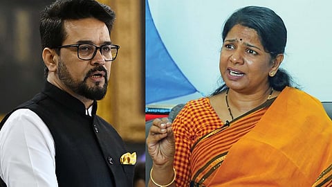 anurag thakurs hanuman on moon comment kanimozhi says dont mislead students