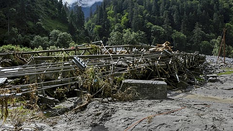 Landslide in J&K Udhampur petrol pump buried under debris