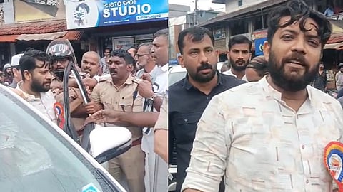 dyfi protest against shafi parambil mp