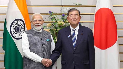 Prime Minister Narendra Modi with his Japanese counterpart Shigeru Ishiba during the 15th India-Japan Annual Summit, in Tokyo, Japan.
X/@narendramodi