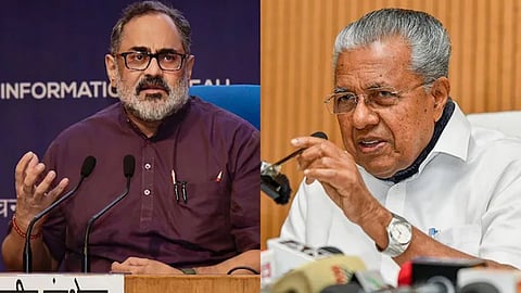 rajeev chandrasekhar against cm pinarayi vijayan