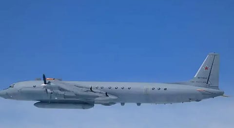 Russian military aircraft flew over the Baltic Sea today