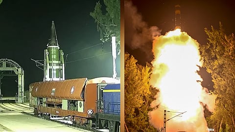 India launched Agni prime missile from a rail based launcher system