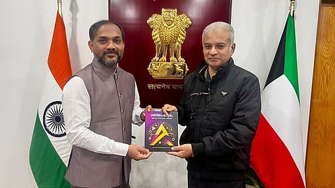 'Mathematics is Sweet': Dr. Raju Narayana Swamy with a handbook for the Olympiad
