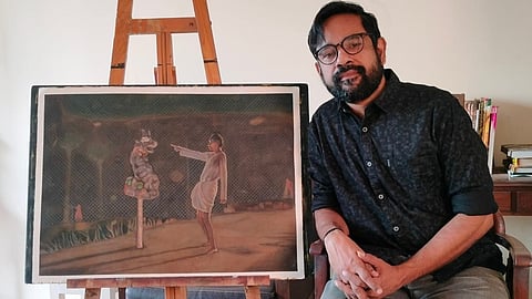 P. P. Pradeep's painting exhibition at Jehangir Art Gallery, Mumbai