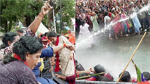 clash in mahila morcha secretariat march