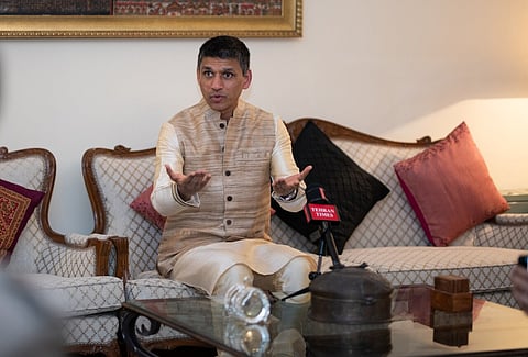 Indian ambassador Rudra Gaurav Shresth at his residence in northern Tehran on November 1, 2025