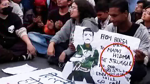 maoist slogans delhi gen z protest