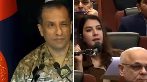 Pak army spokesperson winks at woman journalist