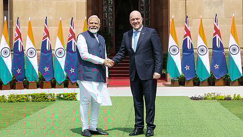 Narendra Modi and Christopher Luxon