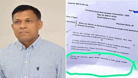 professor suspended over atrocities against muslims in question paper