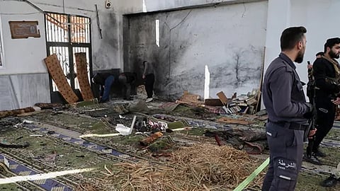 8 dead many injured after blast in syria mosque during prayers