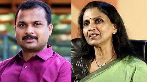 sreelekha mla prashant clash over mla office