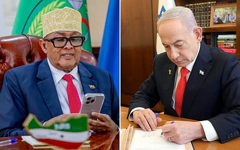 Israeli Prime Minister Benjamin Netanyahu Somaliland President Abdi Rahman Mohamed Abdullahi