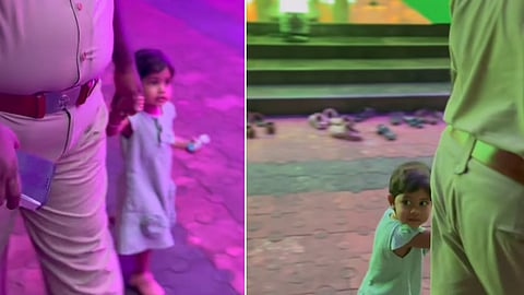 viral video kid with kerala police