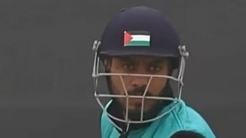 Kashmir police to question cricketer for displaying Palestinian flag on helmet