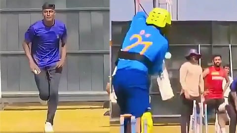 sakib hussain bihar pacer fast bowling against dinesh karthik