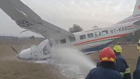 odisha private plane crash 6 injured