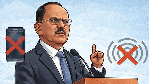Ajit Doval no internet, phone - Mask Communication