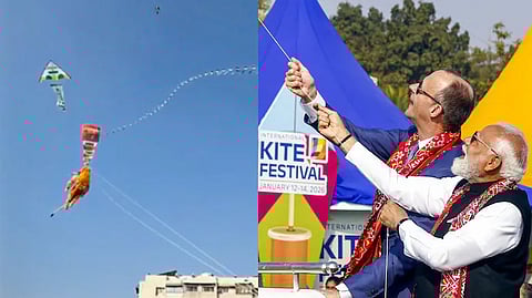 PM Modi, German Chancellor fly Lord Hanuman kite in Ahmedabad