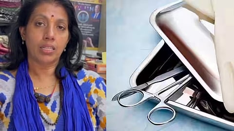 surgical blade in bandage, pamba hospital