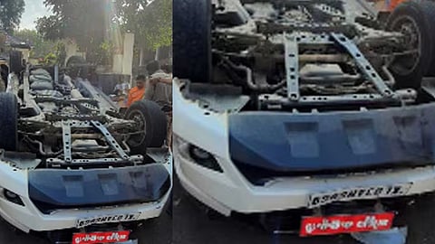 pathanamthitta collectors vehicle accident in konni