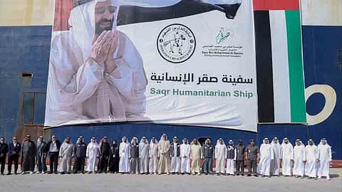 Aid ship from Ras Al Khaimah to Gaza