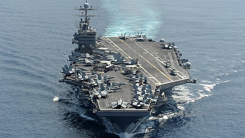 The American aircraft carrier Abraham Lincoln Strike Group