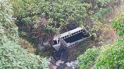 Newspaper cart overturns in Kuttikanam