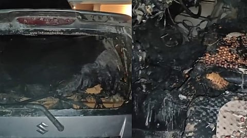 One person died after car caught fire in Mananthavady