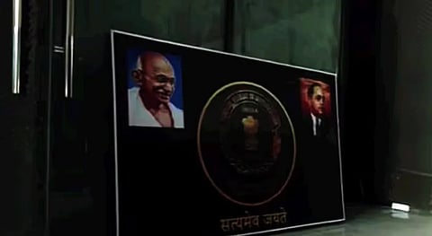 Fake Indian police station Gandhiji's picture Cambodia