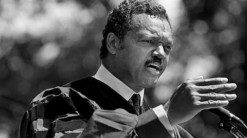 Human rights activist Reverend Jesse Jackson