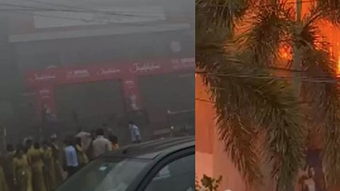 Fire breaks out at Jayalakshmi Silks in Kozhikode; Expert team to arrive for inspection