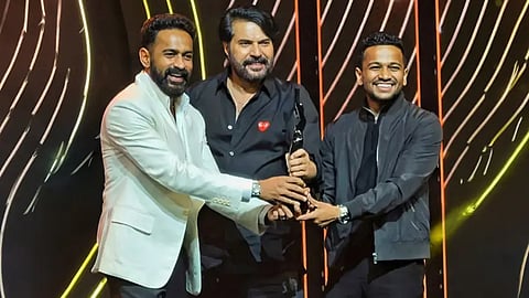 mammooty, basil joseph, asif ali at film fare award