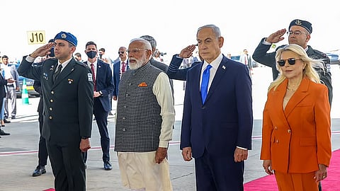 From the singing of India's national anthem in the Knesset as a mark of respect for Modi