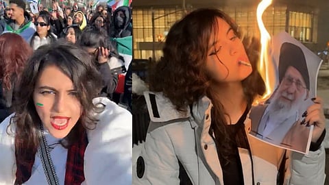 Iranian woman celebrated death of Khamenei