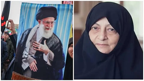 Ayatollah Ali Khamenei and his wife Mansoura Khojasteh