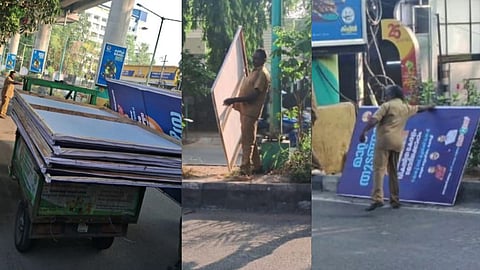 kochi corporation remove pm development flex boards