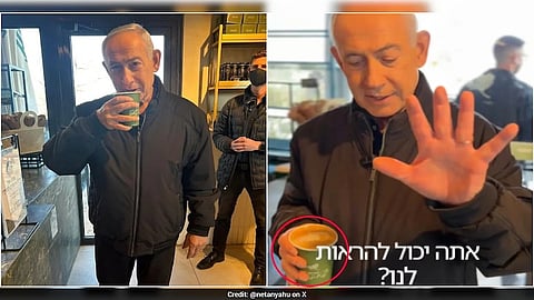 Netanyahu in video: 'I will die...for coffee, I will die for the people'
