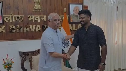 Governor honours Sanju Samson