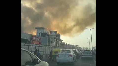 fire breaks out at 2 storey building delhi 10 trapped